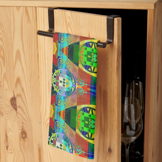 Portugiesische Muster Geschirrtuch (Drittel gefaltet)