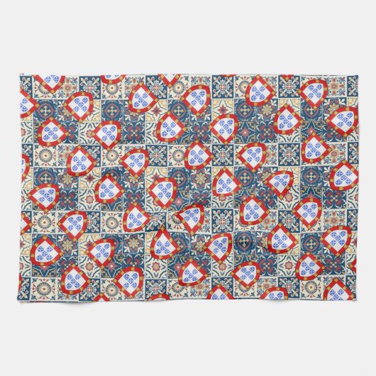 Portugiesische Muster Geschirrtuch (Horizontal)