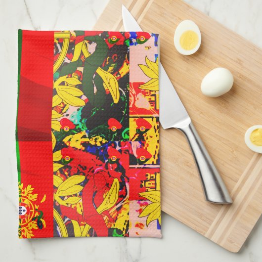 Portugiesische Muster Geschirrtuch (Viertel Falte)