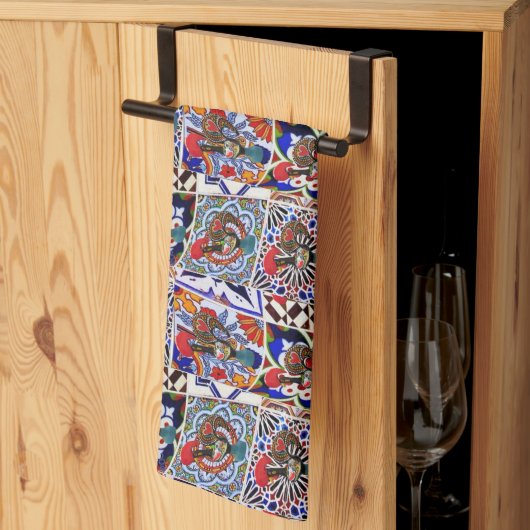 Portugiesische Muster Geschirrtuch (Drittel gefaltet)