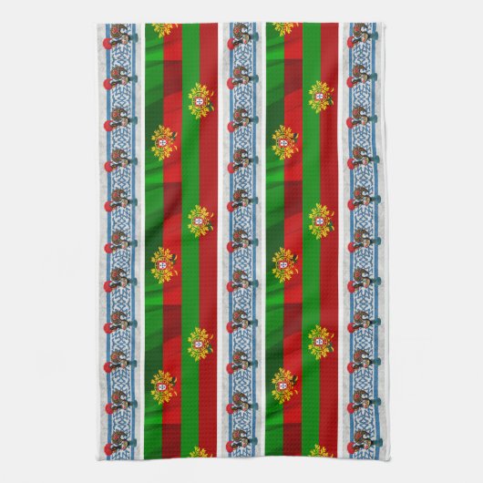 Portugiesische Muster Geschirrtuch (Vertikal)