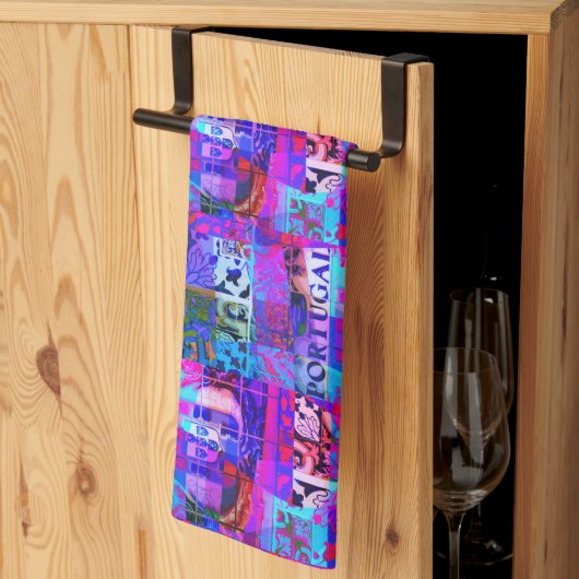 Portugiesische Muster Geschirrtuch (Drittel gefaltet)