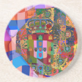 Portugiesische Muster Getränkeuntersetzer (Vorne)