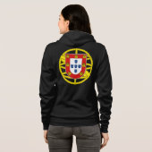 Portugiesische Muster Hoodie (Schwarz voll)