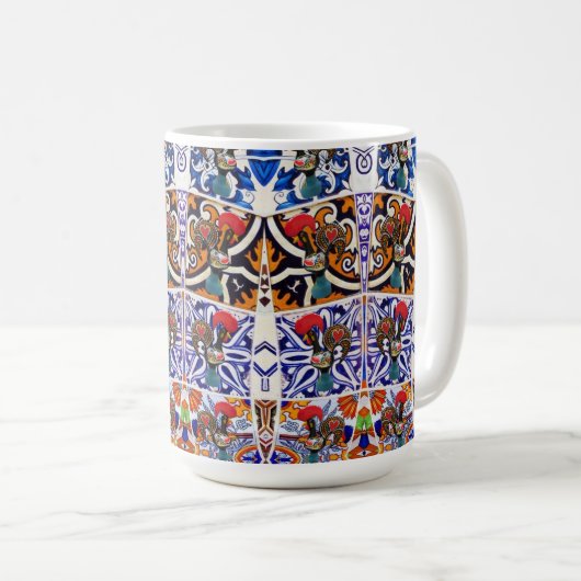 Portugiesische Muster Kaffeetasse (VorderseiteRechts)
