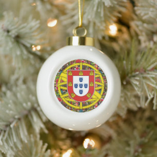 Portugiesische Muster Keramik Kugel-Ornament