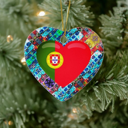 Portugiesische Muster Keramik Ornament (Baum)