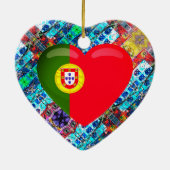 Portugiesische Muster Keramik Ornament (Hinten)