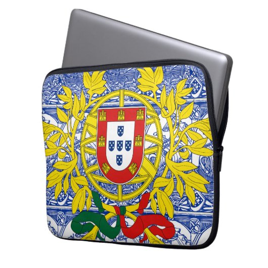 Portugiesische Muster Laptopschutzhülle (Vorderseite Links)