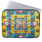 Portugiesische Muster Laptopschutzhülle (Vorderseite)