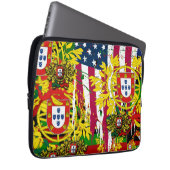 Portugiesische Muster Laptopschutzhülle (Vorne Rechts)