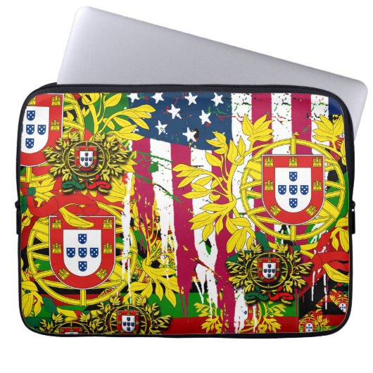 Portugiesische Muster Laptopschutzhülle (Vorderseite)