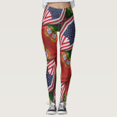 Portugiesische Muster Leggings (Vorderseite)