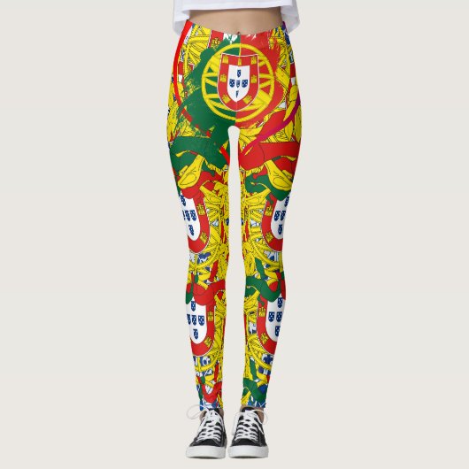 Portugiesische Muster Leggings (Vorderseite)