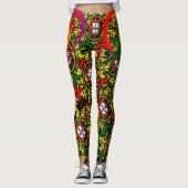 Portugiesische Muster Leggings (Vorderseite)
