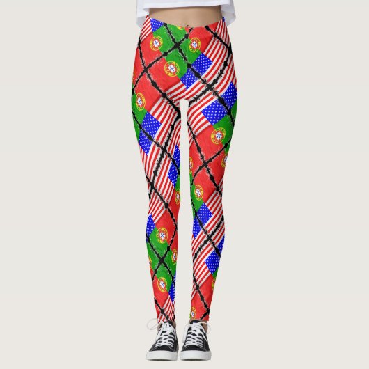 Portugiesische Muster Leggings (Vorderseite)