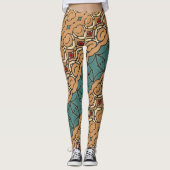 Portugiesische Muster Leggings (Vorderseite)