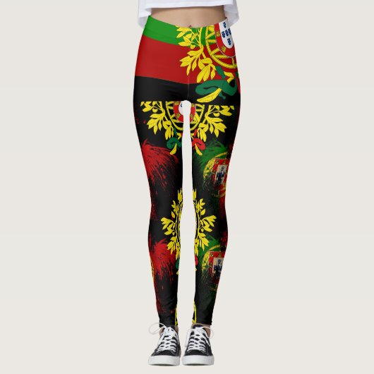 Portugiesische Muster Leggings (Vorderseite)