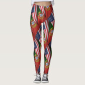 Portugiesische Muster Leggings (Vorderseite)