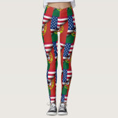 Portugiesische Muster Leggings (Vorderseite)
