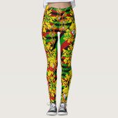 Portugiesische Muster Leggings (Vorderseite)