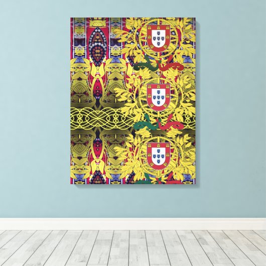 Portugiesische Muster Leinwanddruck (Insitu (Holzboden))