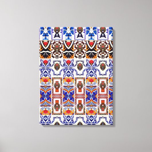 Portugiesische Muster Leinwanddruck (Vorderseite)