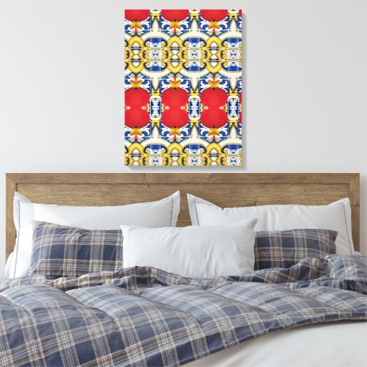 Portugiesische Muster Leinwanddruck (Insitu (Schlafzimmer))