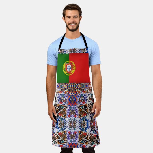 Portugiesische Muster Schürze (Getragen)