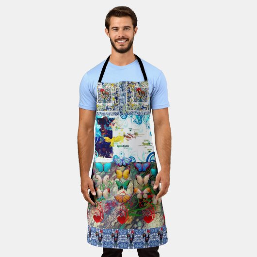 Portugiesische Muster Schürze (Getragen)