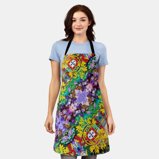 Portugiesische Muster Schürze (Getragen)