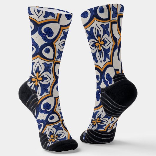 Portugiesische Muster Socken (Gewinkelt)