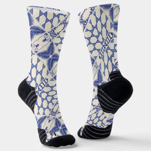 Portugiesische Muster Socken (Gewinkelt)