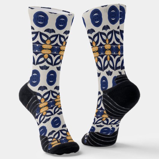 Portugiesische Muster Socken (Gewinkelt)