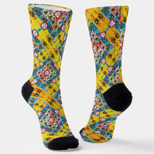 Portugiesische Muster Socken (Gewinkelt)