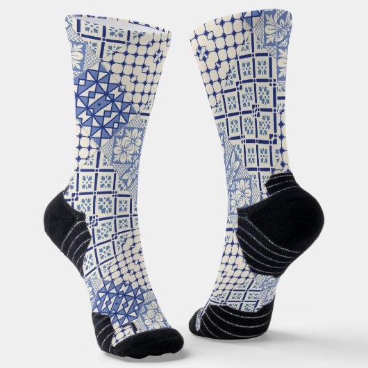 Portugiesische Muster Socken (Gewinkelt)