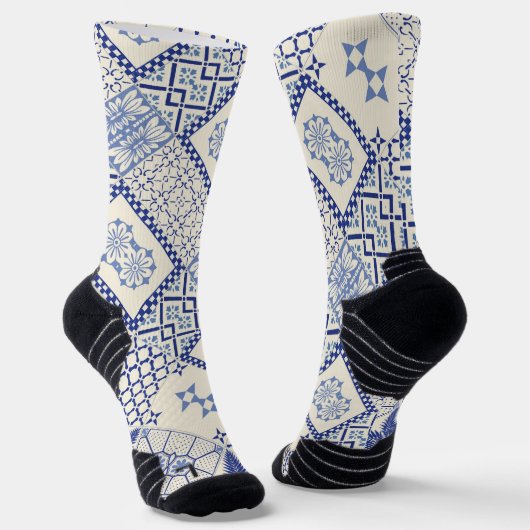 Portugiesische Muster Socken (Gewinkelt)
