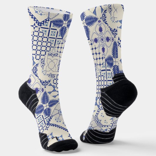 Portugiesische Muster Socken (Gewinkelt)