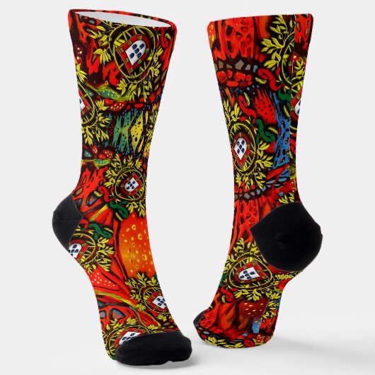 Portugiesische Muster Socken (Gewinkelt)