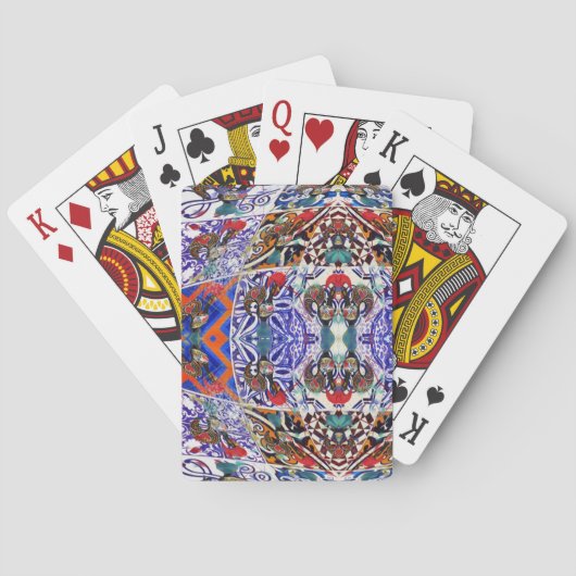 Portugiesische Muster Spielkarten (Rückseite)