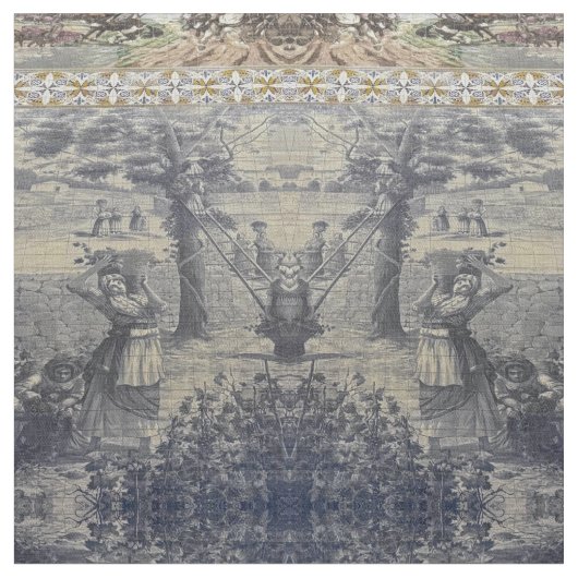 Portugiesische Muster Stoff (Nahaufnahme)