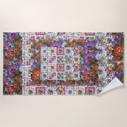 Portugiesische Muster Strandtuch (Vorderseite)