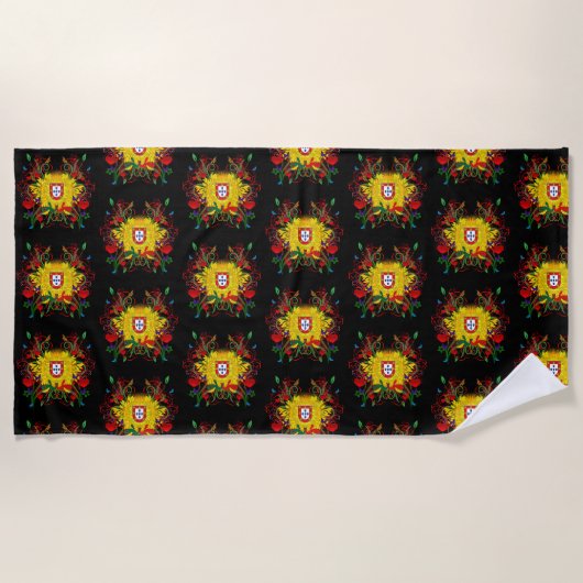 Portugiesische Muster Strandtuch (Vorderseite)