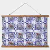 Portugiesische Muster Wandteppich Mit Holzrahmen (Vorderseite)