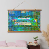 Portugiesische Muster Wandteppich Mit Holzrahmen (Schlafzimmer)