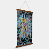 Portugiesische Muster Wandteppich Mit Holzrahmen (Gewinkelt)