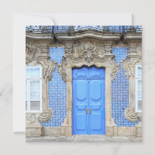 Portugiesische Palasttüre Feiertagskarte (Vorderseite)