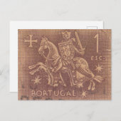 Portugiesische Porto-Briefmarke Postkarte (Vorne/Hinten)