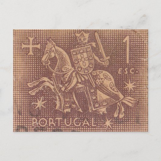 Portugiesische Porto-Briefmarke Postkarte (Vorderseite)