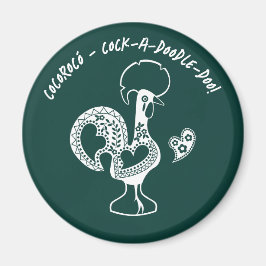 Portugiesische Rooster Early Riser Moderne Silhoue Magnet